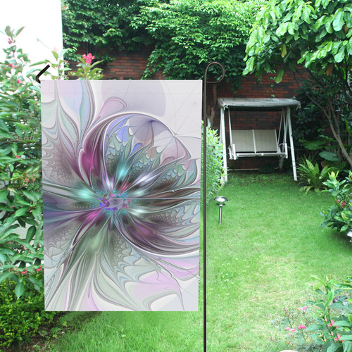 Colorful Fantasy Abstract Modern Fractal Flower Garden Flag 28''x40'' （Without Flagpole）