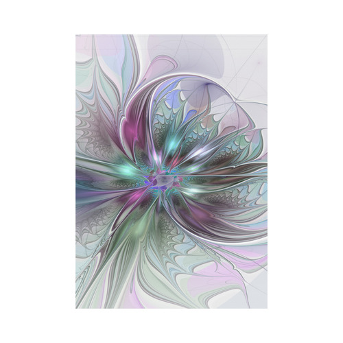Colorful Fantasy Abstract Modern Fractal Flower Garden Flag 28''x40'' （Without Flagpole）