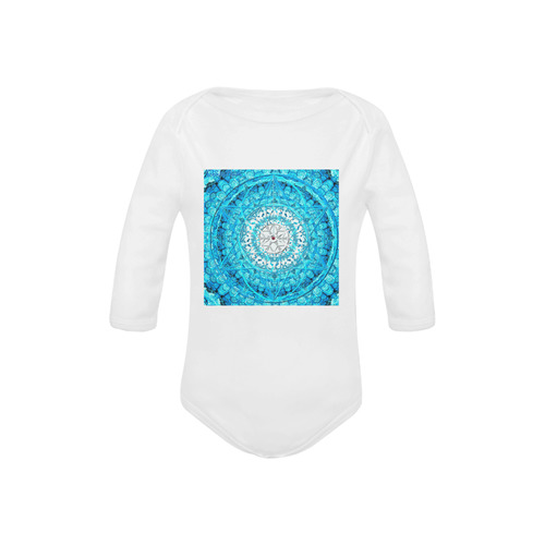 Protection from Jerusalem in blue Baby Powder Organic Long Sleeve One Piece (Model T27)