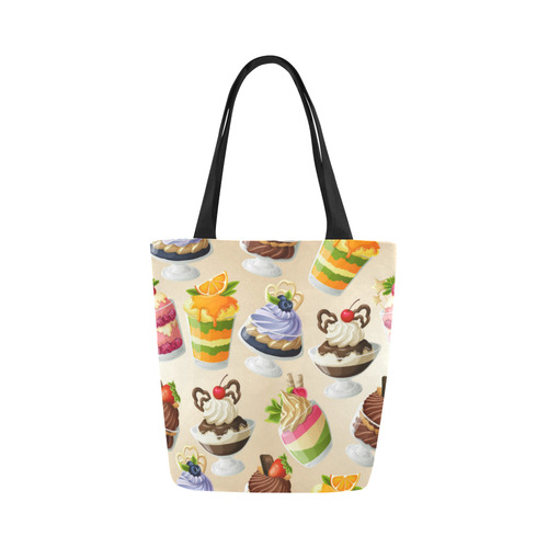 Delicious Desserts Ice Cream Chocolate Canvas Tote Bag (Model 1657)