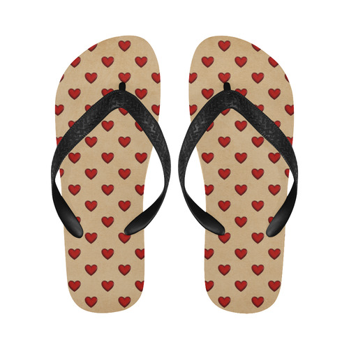 RETRO HEARTS Flip Flops for Men/Women (Model 040)