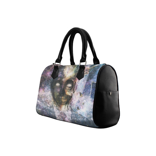 Psychedelic Skull and Galaxy Boston Handbag (Model 1621)