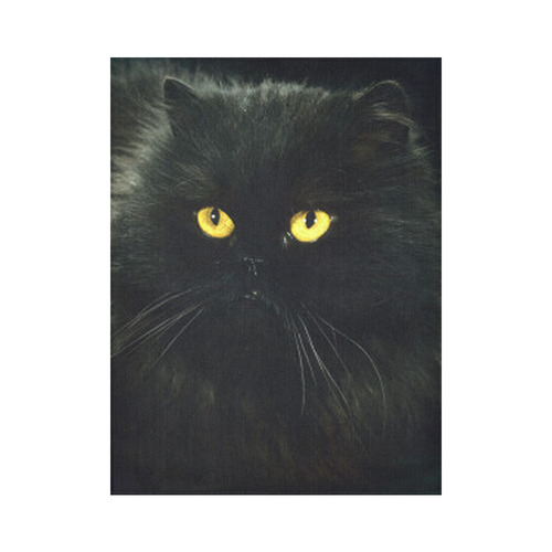 Black Cat Cotton Linen Wall Tapestry 60"x 80"