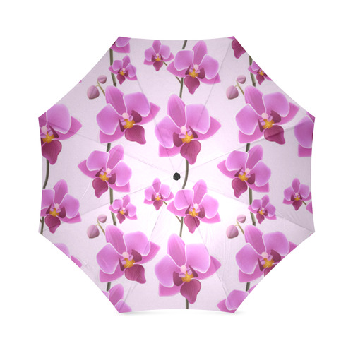 Orchid Floral Pattern Foldable Umbrella (Model U01)