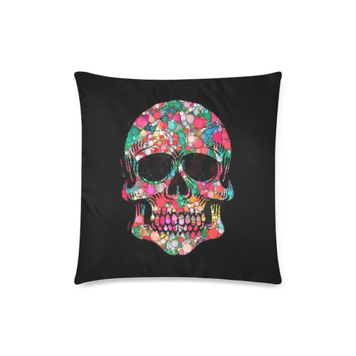 Awesome Bubble Skull A by JamColors Custom Zippered Pillow Case 18"x18" (one side)