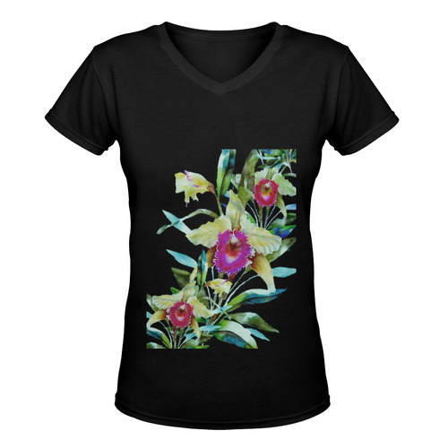 Orchid Women's Deep V-neck T-shirt (Model T19)