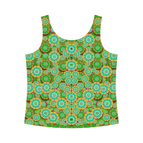 Flowers In mind In happy soft Summer Time All Over Print Tank Top for Women (Model T43)