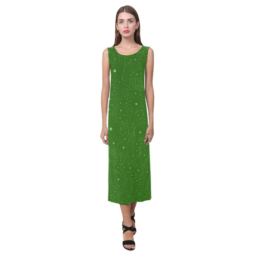 Awesome allover Stars 01D by FeelGood Phaedra Sleeveless Open Fork Long Dress (Model D08)