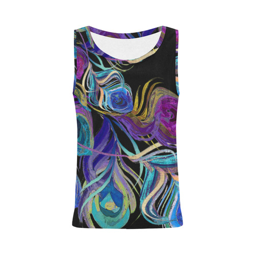 Peacock All Over Print Tank Top for Women (Model T43)