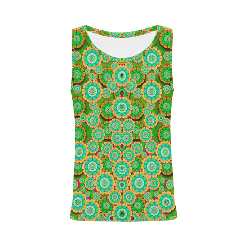 Flowers In mind In happy soft Summer Time All Over Print Tank Top for Women (Model T43)