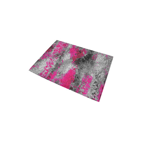 vintage psychedelic painting texture abstract in pink and black with noise and grain Area Rug 2'7"x 1'8‘’