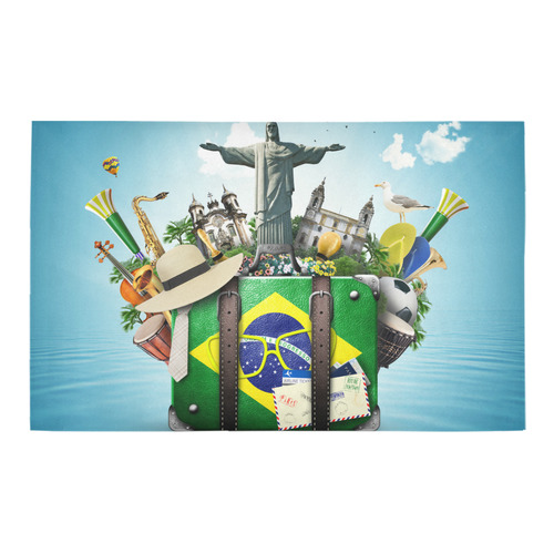 Brazil landmarks Bath Rug 20''x 32''