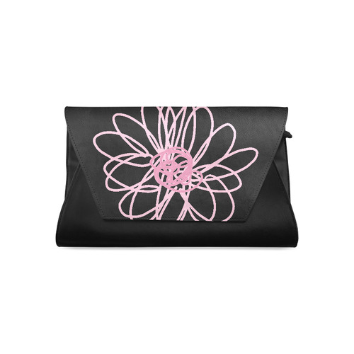 Pink flower Clutch Bag (Model 1630)