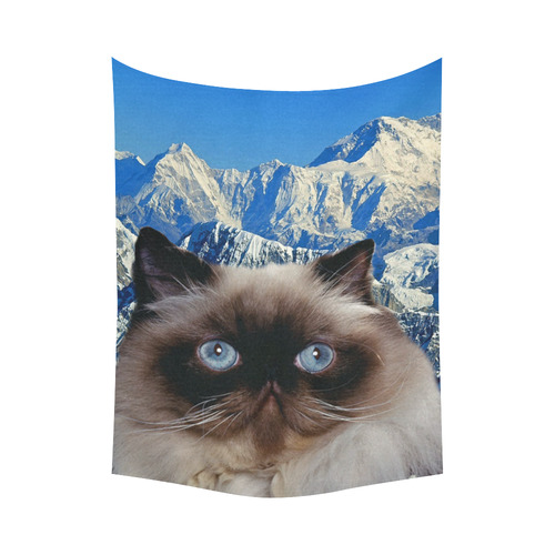 Himalayan Cat Cotton Linen Wall Tapestry 60"x 80"