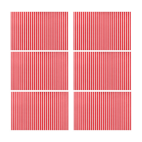 Red White Candy Striped Placemat 12’’ x 18’’ (Six Pieces)