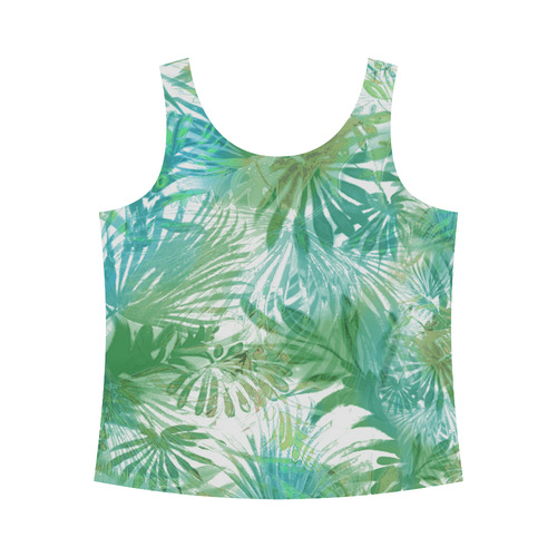 Tropical All Over Print Tank Top for Women (Model T43)