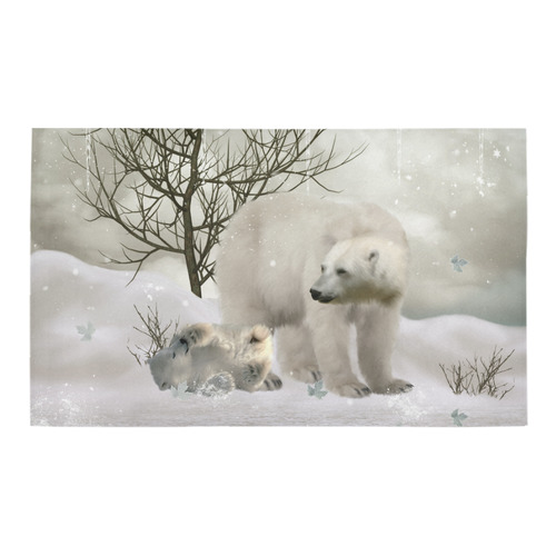 Awesome polar bear Azalea Doormat 30" x 18" (Sponge Material)