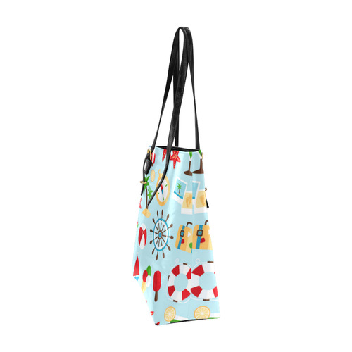 World Travel Beach Summer Fun Euramerican Tote Bag/Small (Model 1655)