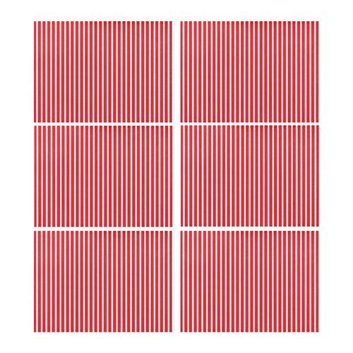 Red White Candy Striped Placemat 14’’ x 19’’ (Set of 6)