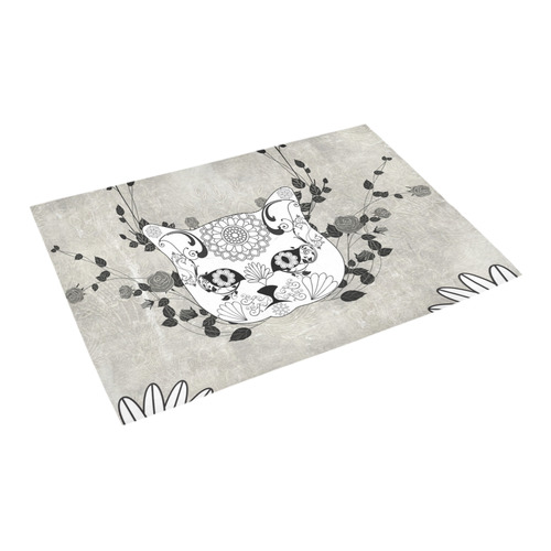 Wonderful sugar cat skull Azalea Doormat 24" x 16" (Sponge Material)