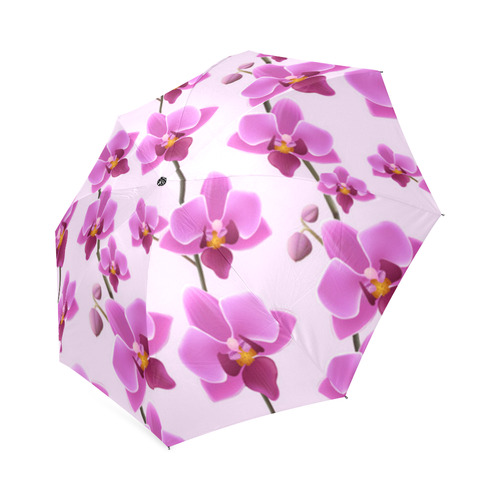 Orchid Floral Pattern Foldable Umbrella (Model U01)