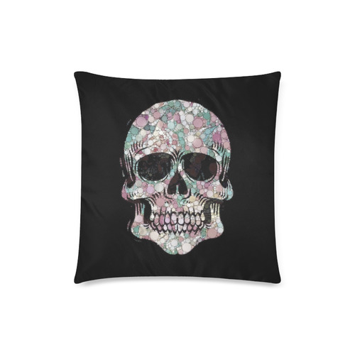 Awesome Bubble Skull F by JamColors Custom Zippered Pillow Case 18"x18" (one side)