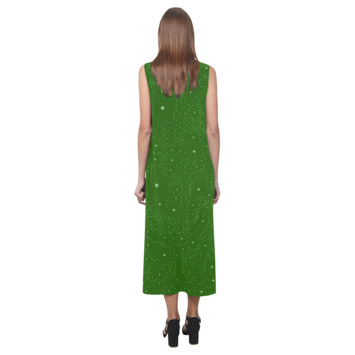 Awesome allover Stars 01D by FeelGood Phaedra Sleeveless Open Fork Long Dress (Model D08)