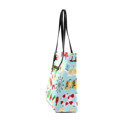 World Travel Beach Summer Fun Euramerican Tote Bag/Small (Model 1655)