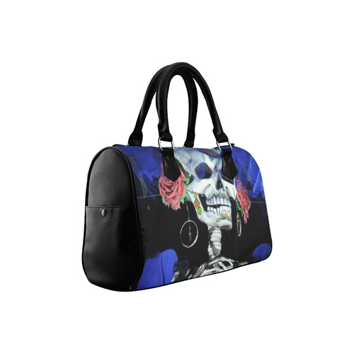 Sugar Skull and Roses Boston Handbag (Model 1621)