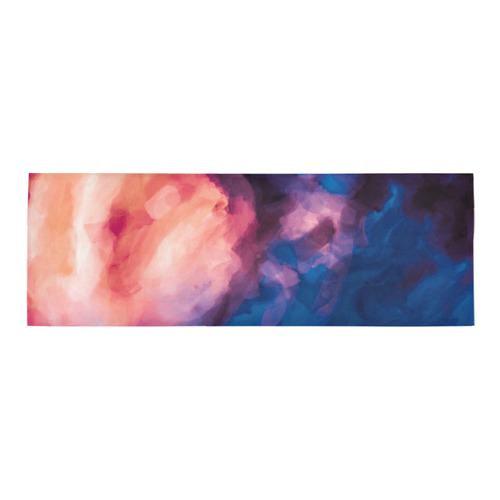 psychedelic milky way splash painting texture abstract background in red purple blue Area Rug 9'6''x3'3''