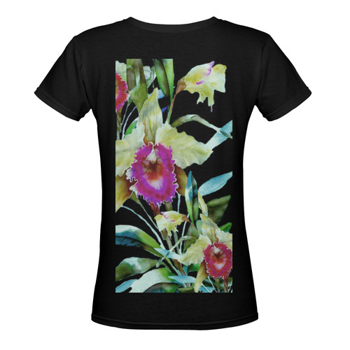 Orchid Women's Deep V-neck T-shirt (Model T19)