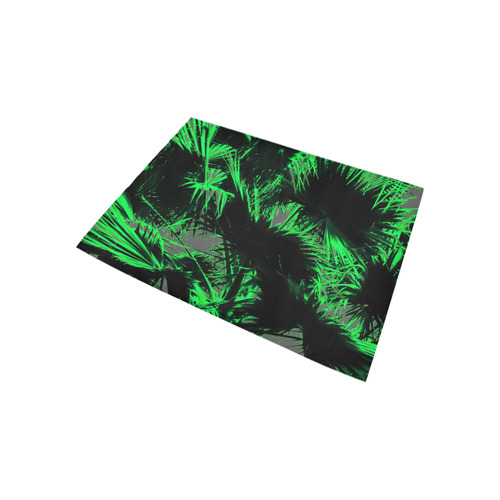 green palm leaves texture abstract background Area Rug 5'3''x4'