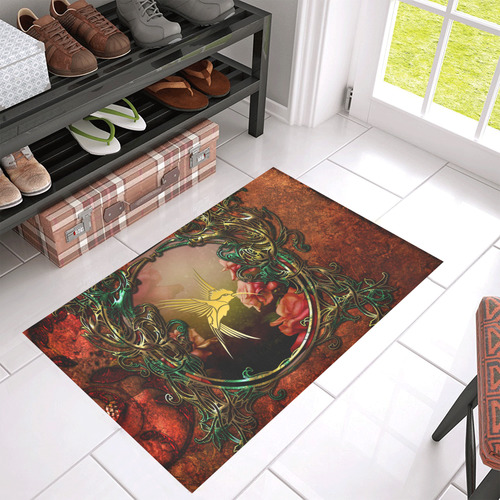 Golden bird Azalea Doormat 30" x 18" (Sponge Material)