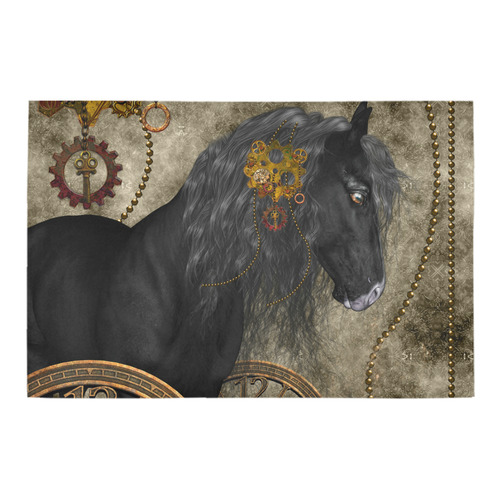 Beautiful wild horse with steampunk elements Azalea Doormat 24" x 16" (Sponge Material)