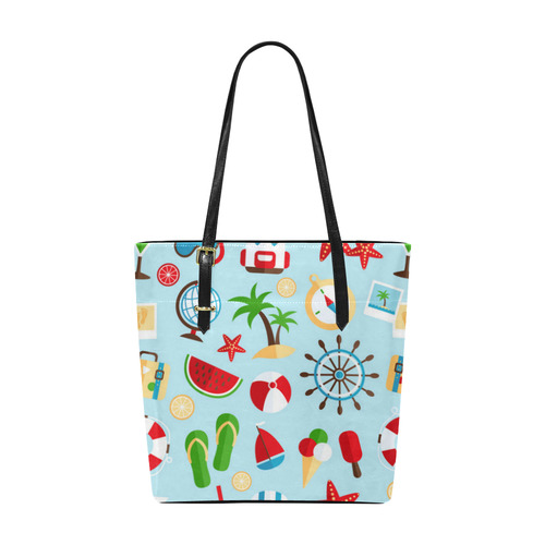 World Travel Beach Summer Fun Euramerican Tote Bag/Small (Model 1655)