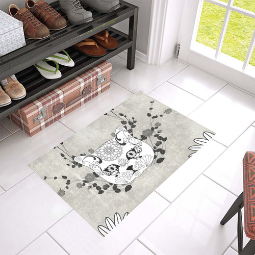 Wonderful sugar cat skull Azalea Doormat 24" x 16" (Sponge Material)