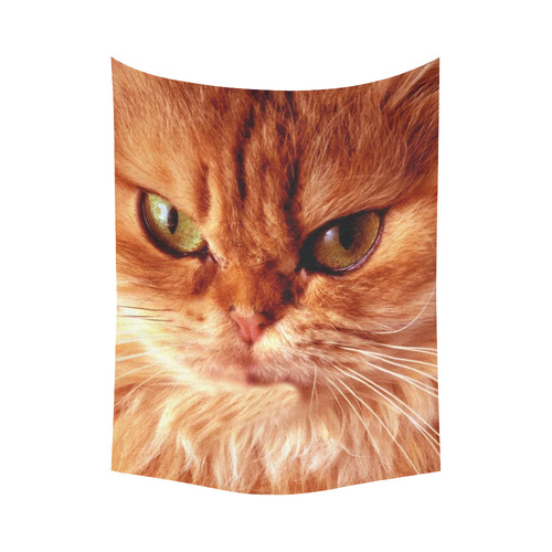 Orange Cat Cotton Linen Wall Tapestry 60"x 80"