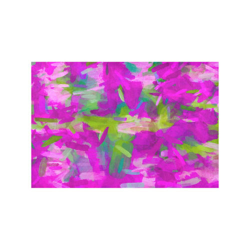 splash painting abstract texture in purple pink green Placemat 12’’ x 18’’ (Set of 2)