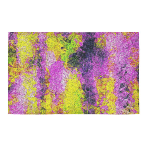 vintage psychedelic painting texture abstract in pink and yellow with noise and grain Bath Rug 20''x 32''