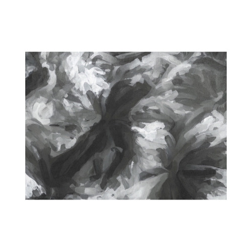 camouflage abstract painting texture background in black and white Placemat 14’’ x 19’’ (Set of 6)