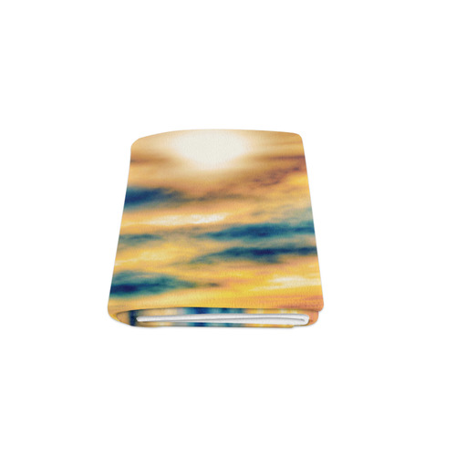 beautiful cloudy sunset sky in summer Blanket 50"x60"
