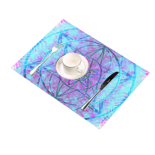 protection through an indigo wave Placemat 14’’ x 19’’ (Set of 2)