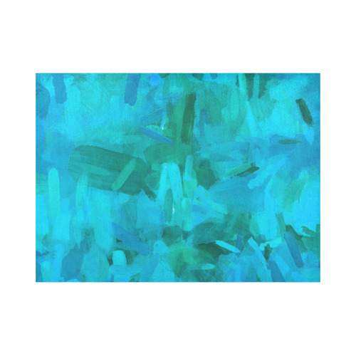 splash painting abstract texture in blue and green Placemat 14’’ x 19’’ (Four Pieces)
