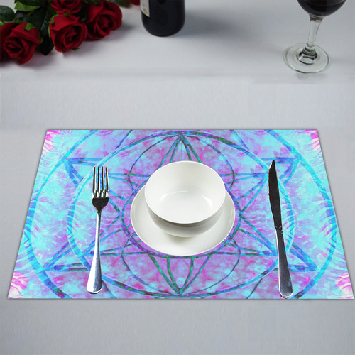 protection through an indigo wave Placemat 14’’ x 19’’ (Set of 4)