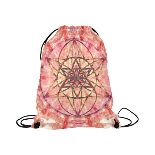 protection- vitality and awakening by Sitre haim Large Drawstring Bag Model 1604 (Twin Sides)  16.5"(W) * 19.3"(H)