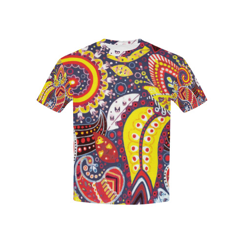 Vintage Floral Paisley Pattern Kids' All Over Print T-shirt (USA Size) (Model T40)
