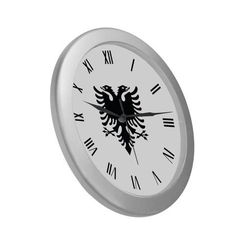 Alb-Eagle-1 Silver Color Wall Clock