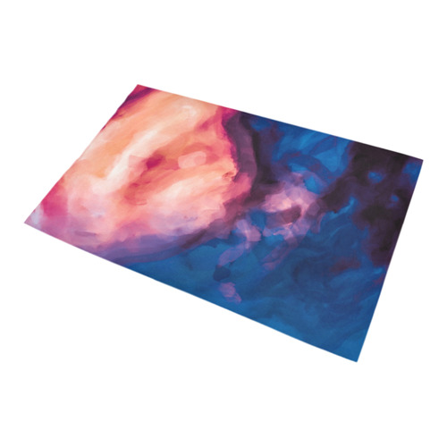 psychedelic milky way splash painting texture abstract background in red purple blue Bath Rug 20''x 32''