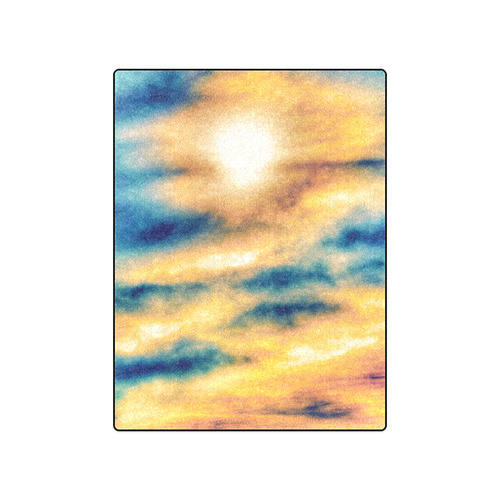 beautiful cloudy sunset sky in summer Blanket 50"x60"