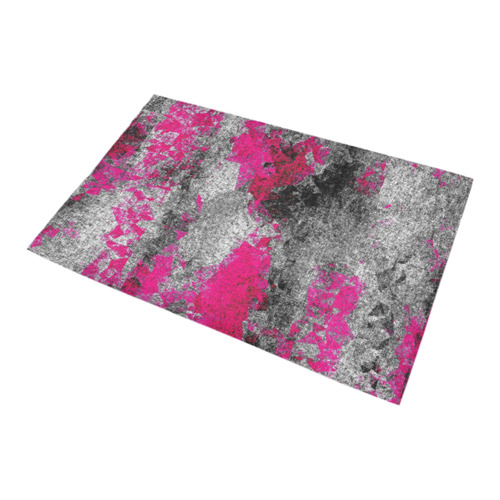 vintage psychedelic painting texture abstract in pink and black with noise and grain Bath Rug 20''x 32''